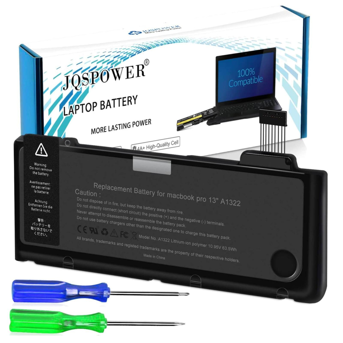 JQSPOWER Baterie pentru MacBook Pro 13 A1322