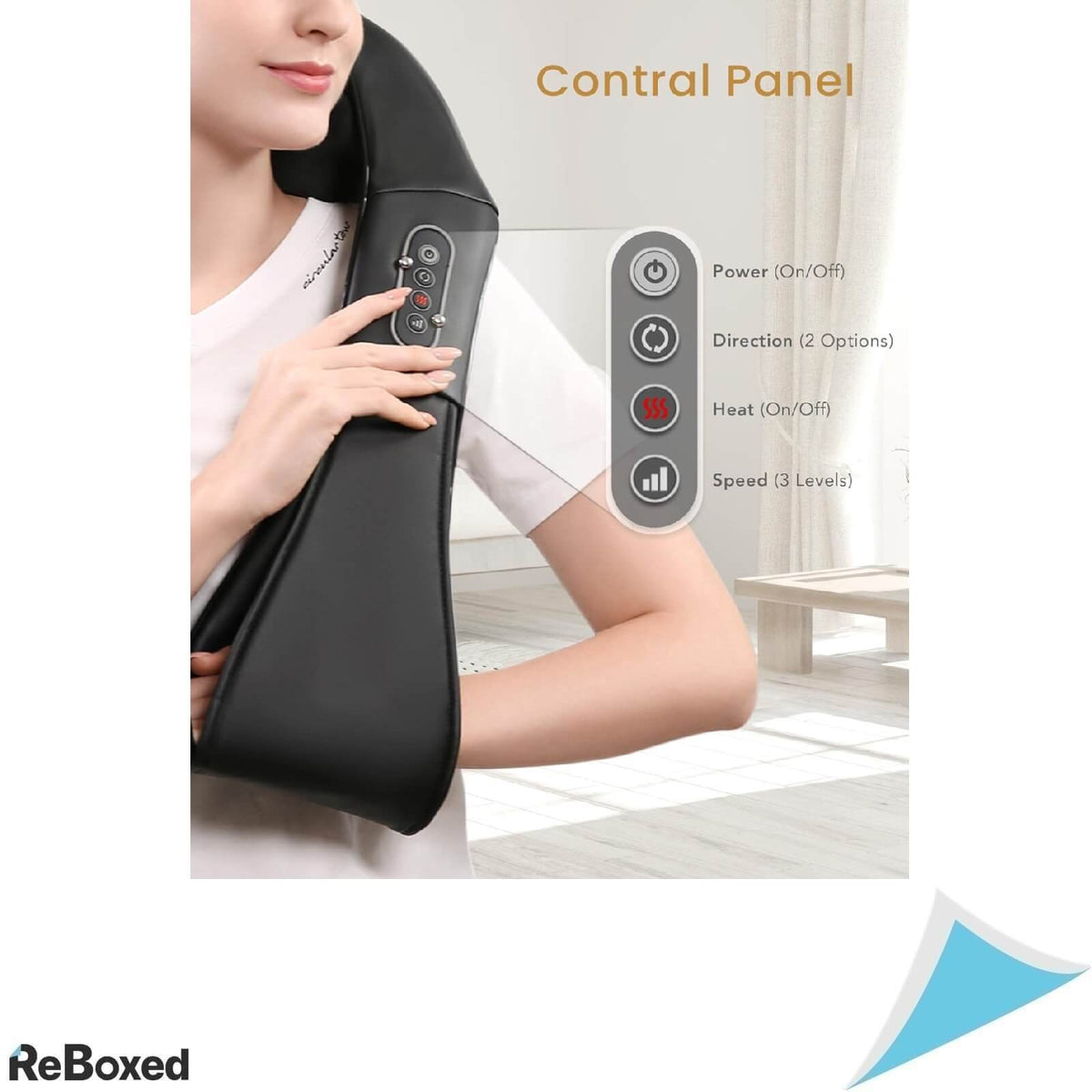 Kebor 3D Body Aparat Masaj Shiatsu Gat si Spate cu Incalzire