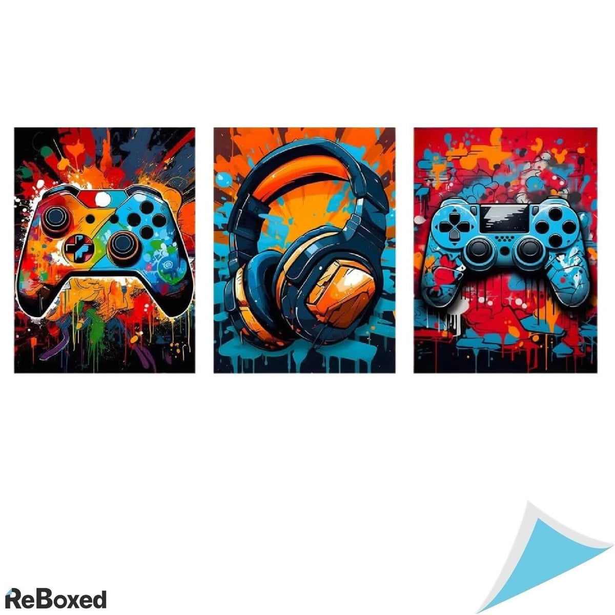 Kepuarm Set 3 Tablouri Canvas cu Tematica Gaming