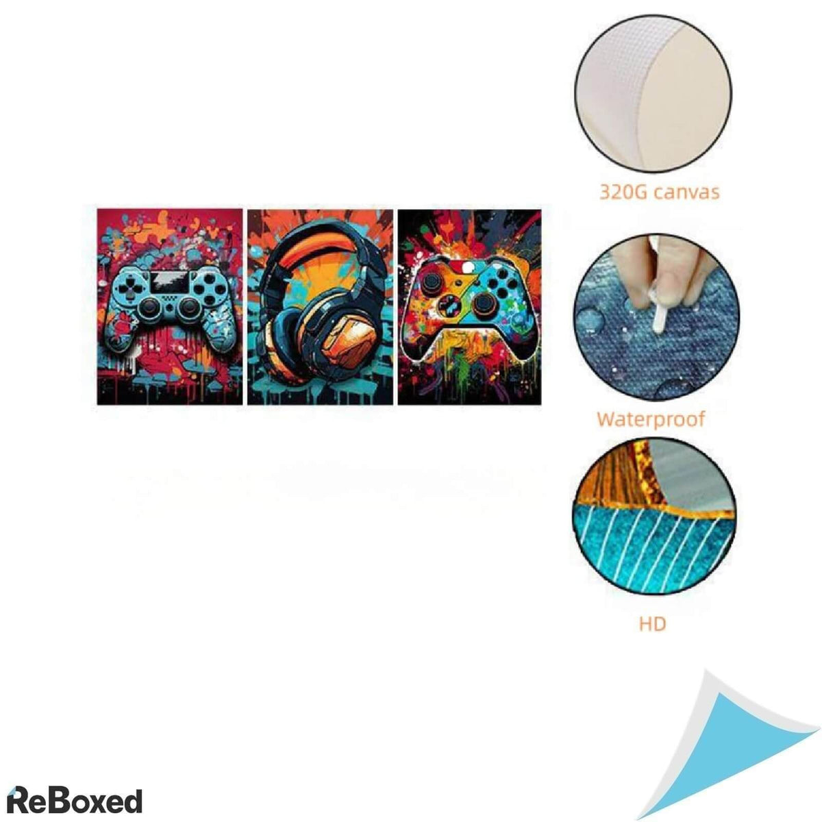 Kepuarm Set 3 Tablouri Canvas cu Tematica Gaming