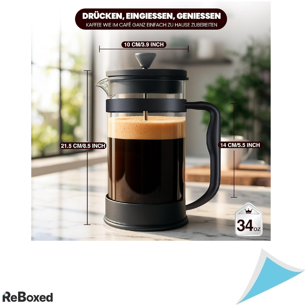 Kichly Cafetiera si Infuzor de Ceai 1L