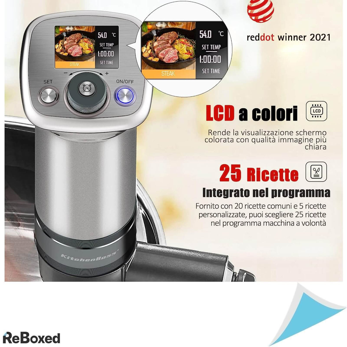 KitchenBoss G320 Sous Vide 1100W IPX7 LCD color SUS304