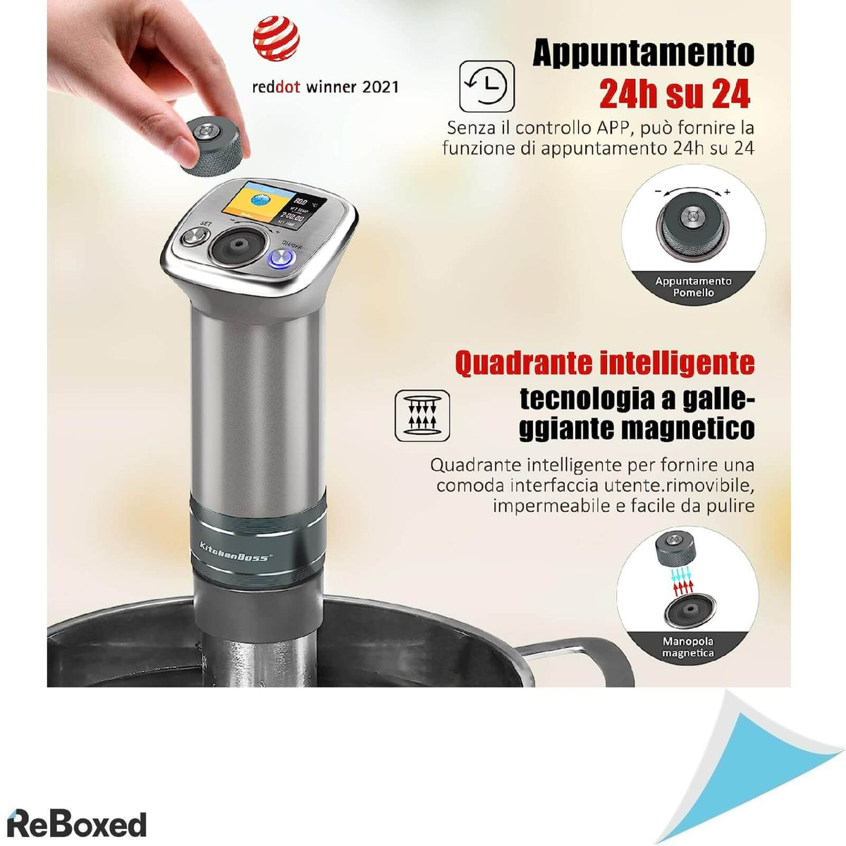 KitchenBoss G320 Sous Vide 1100W IPX7 LCD color SUS304