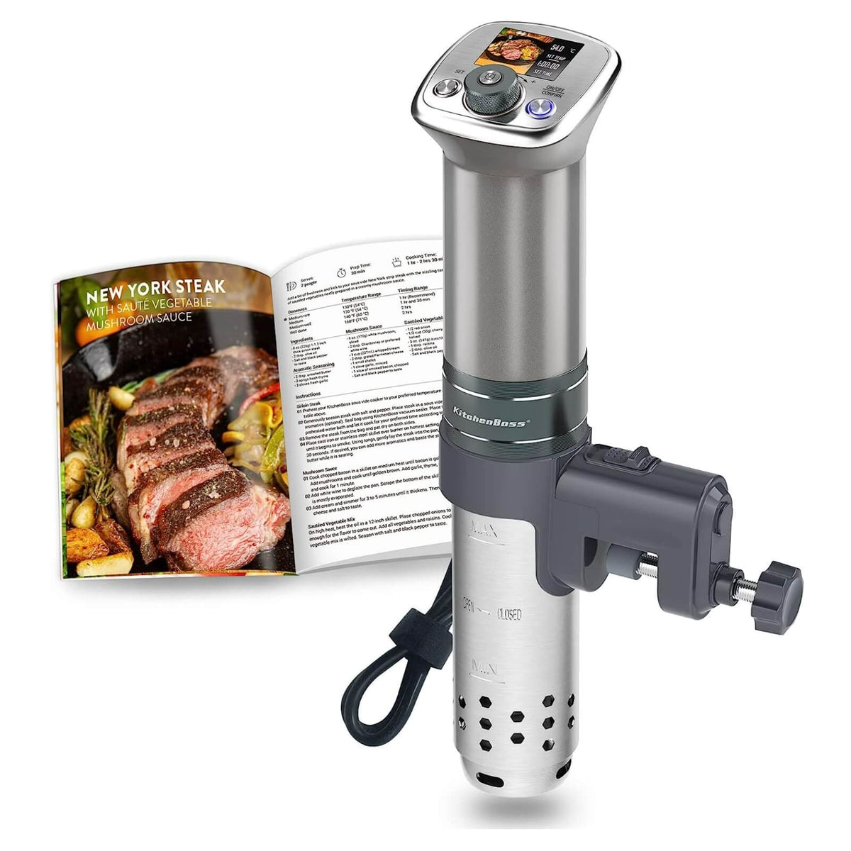 KitchenBoss G320 Sous Vide 1100W IPX7 LCD color SUS304