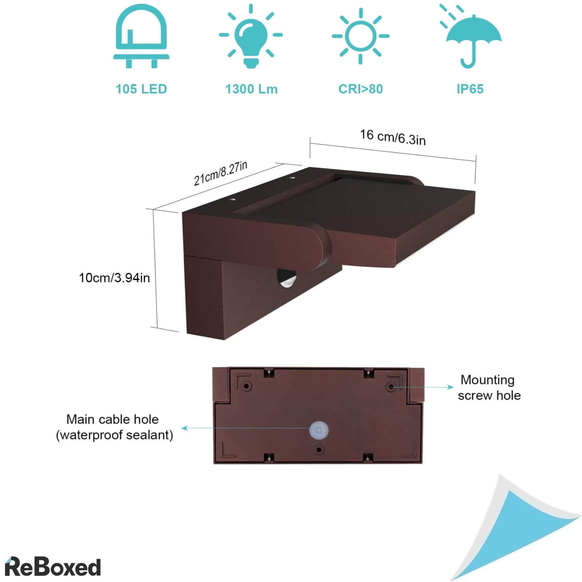 Klighten Lampa LED Ajustabila 24W IP65 1500lm 6000K
