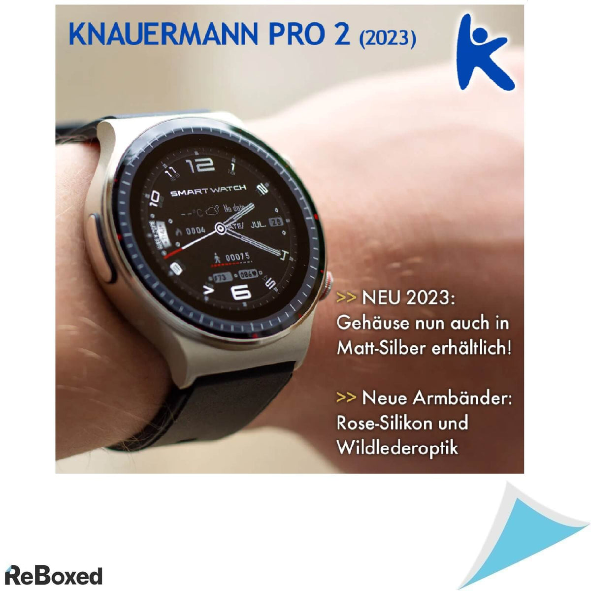 Knauermann Pro 2 (2023) SmartWatch ECG HRV Bluetooth 46mm
