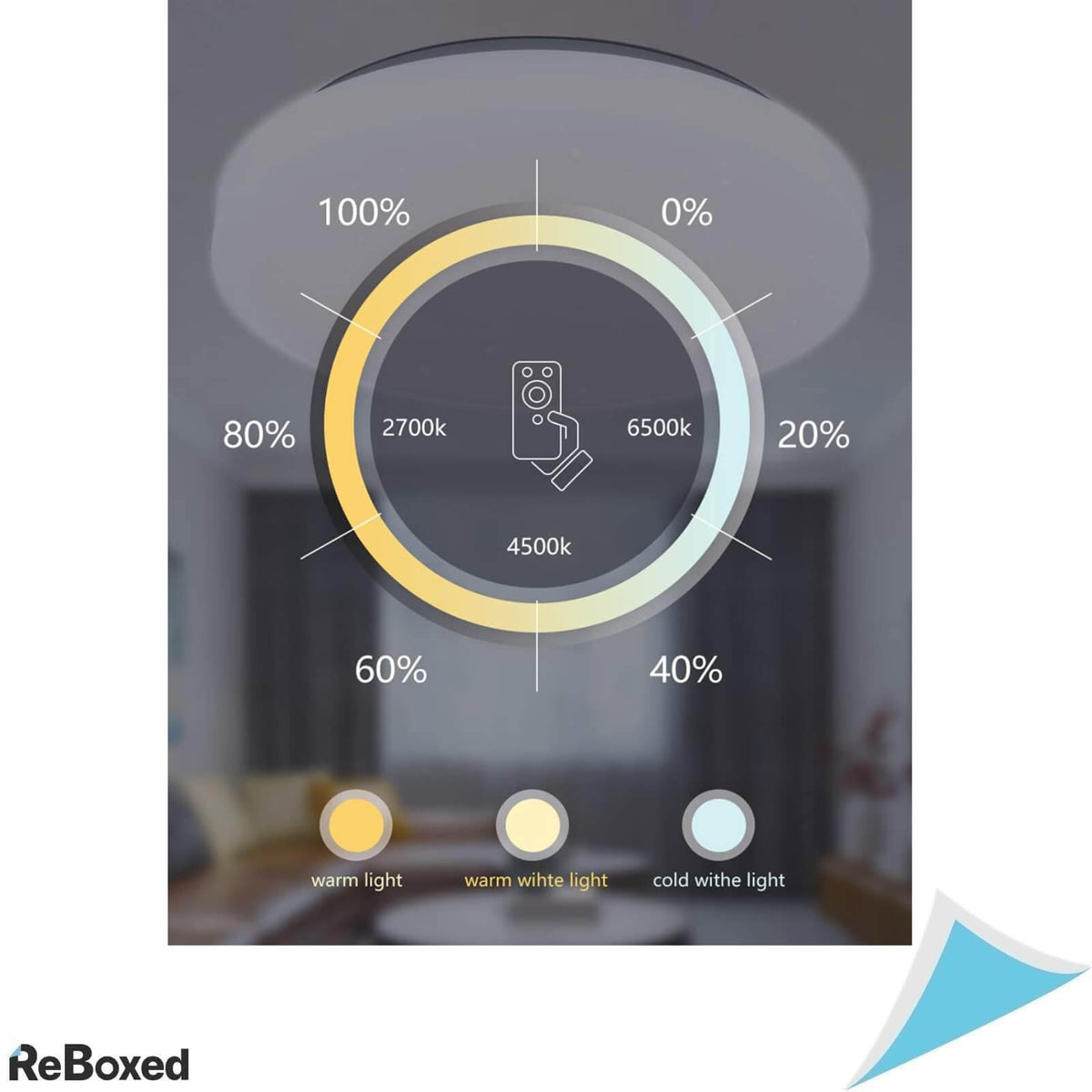 Kooseed Aplica Inteligenta LED 24W 40cm 2400lm IP54 6500K