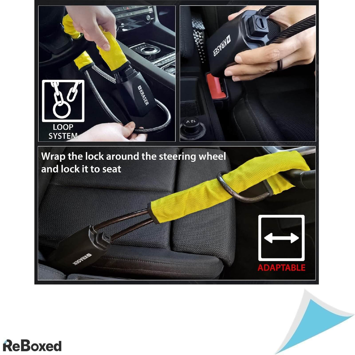 Kraser KR882Y Dispozitiv Antifurt Volan + Centura