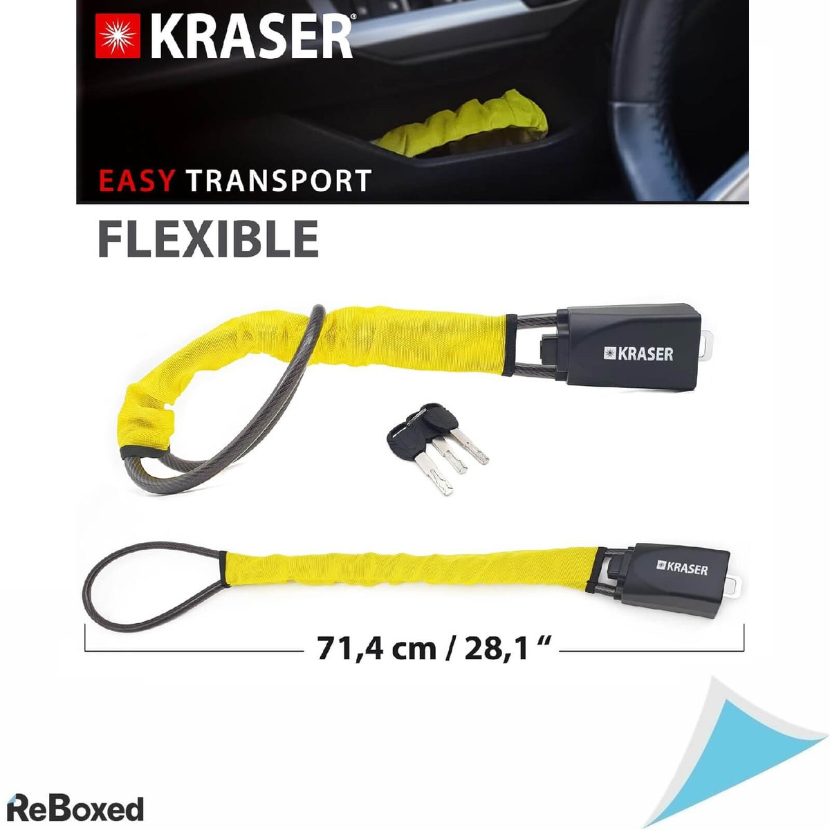 Kraser KR882Y Dispozitiv Antifurt Volan + Centura