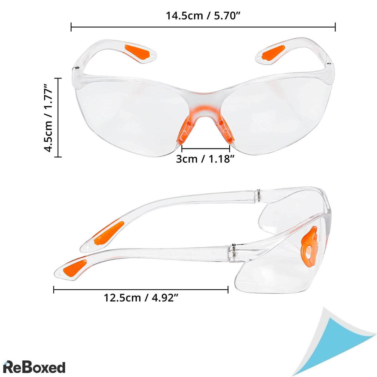 Kurtzy Set 12 Ochelari de Protectie Transparenti PPE