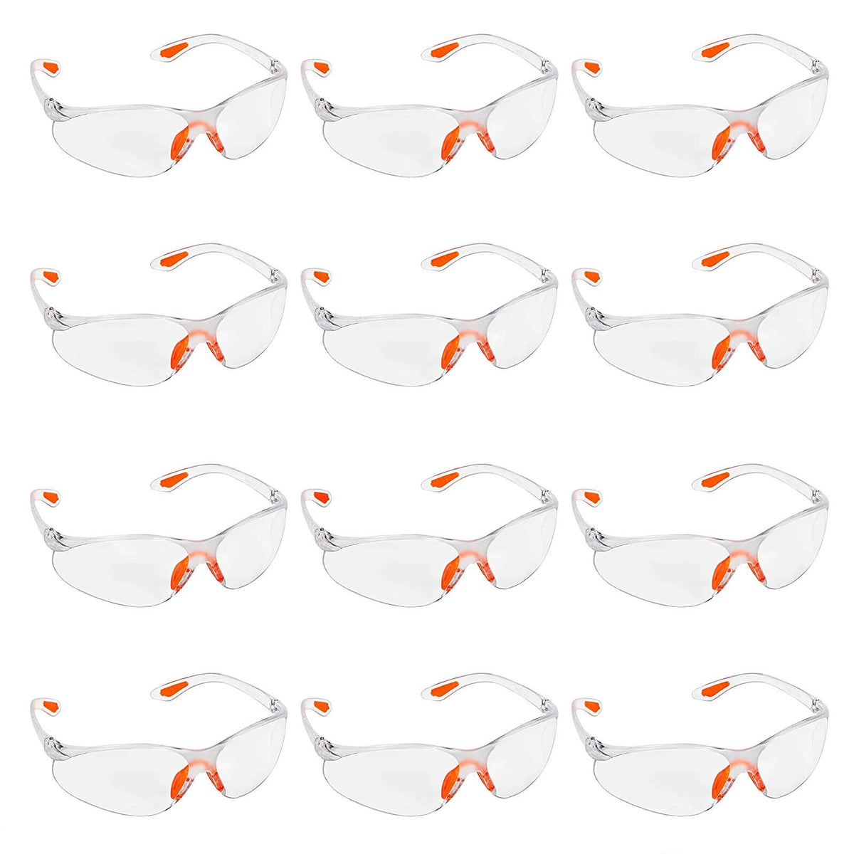 Kurtzy Set 12 Ochelari de Protectie Transparenti PPE