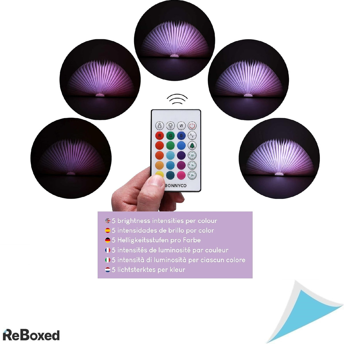 Lampa Carte LED BONNYCO din Lemn cu Telecomanda