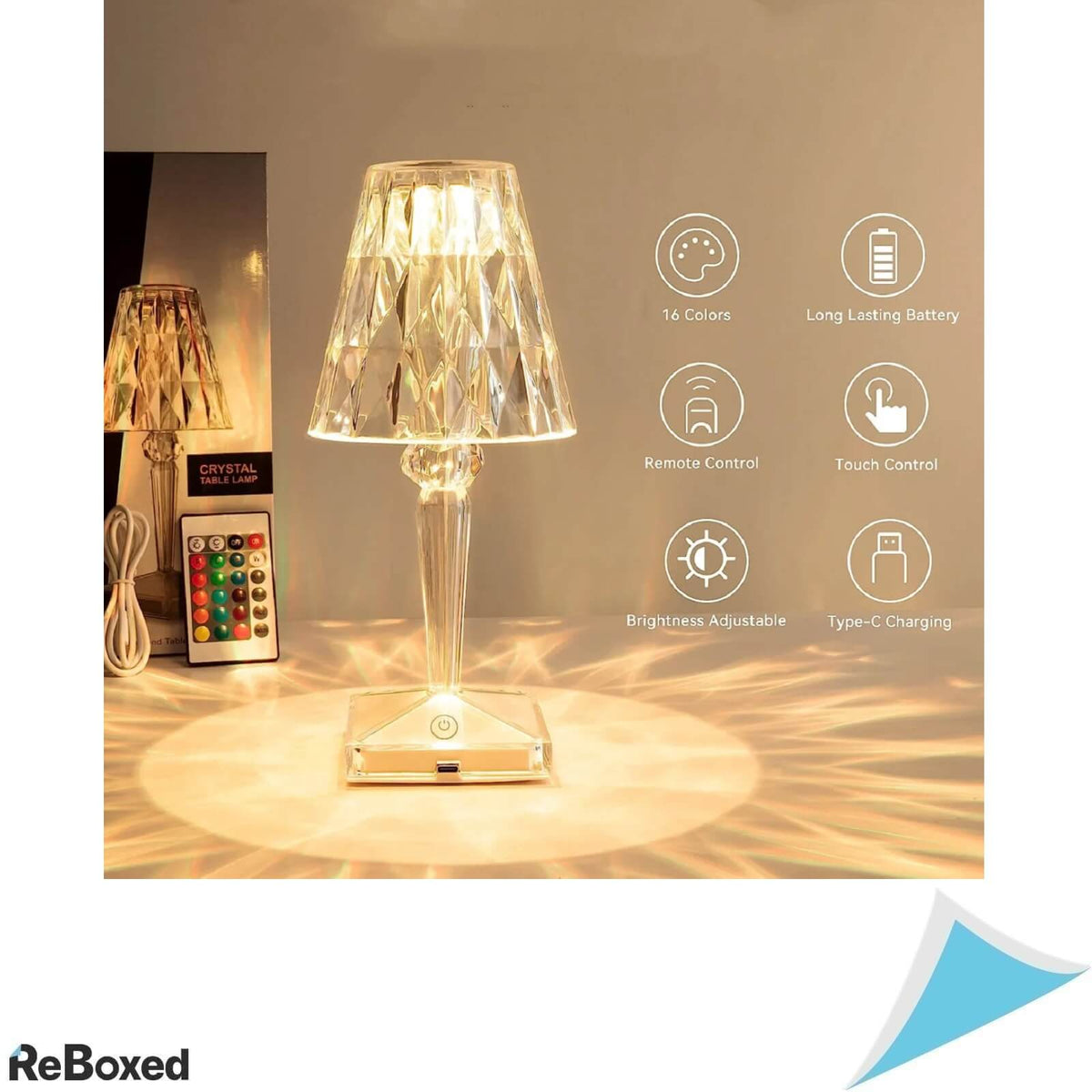 Lampa de Birou LED Acrilica 16 Culori RGB USB