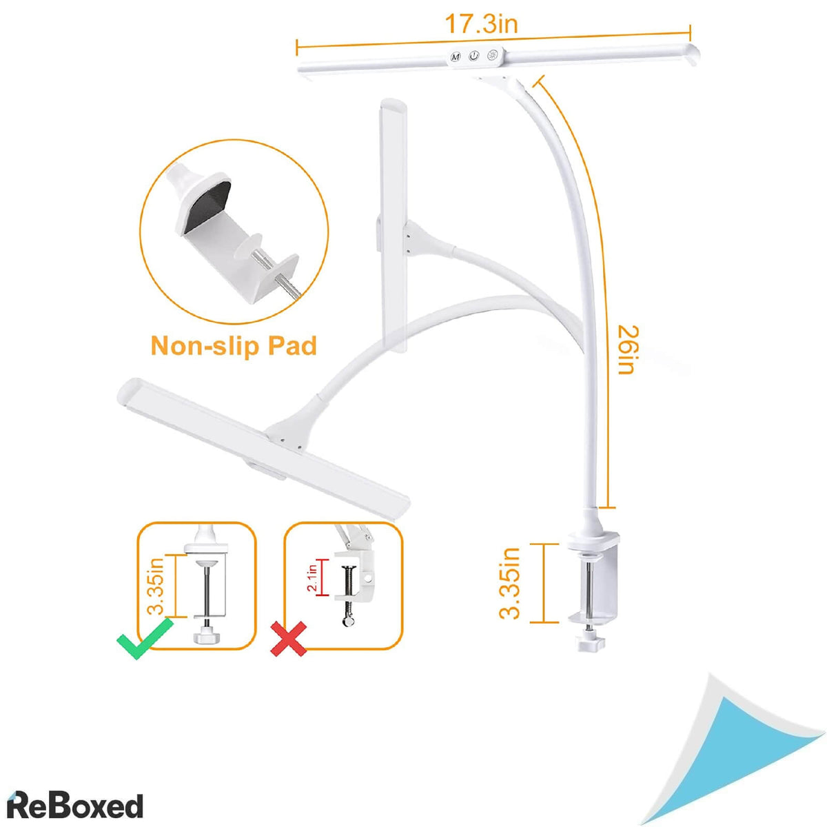 Lampa de Birou LED 9W cu Clema si Control Tactil 5 Temperaturi Culoare