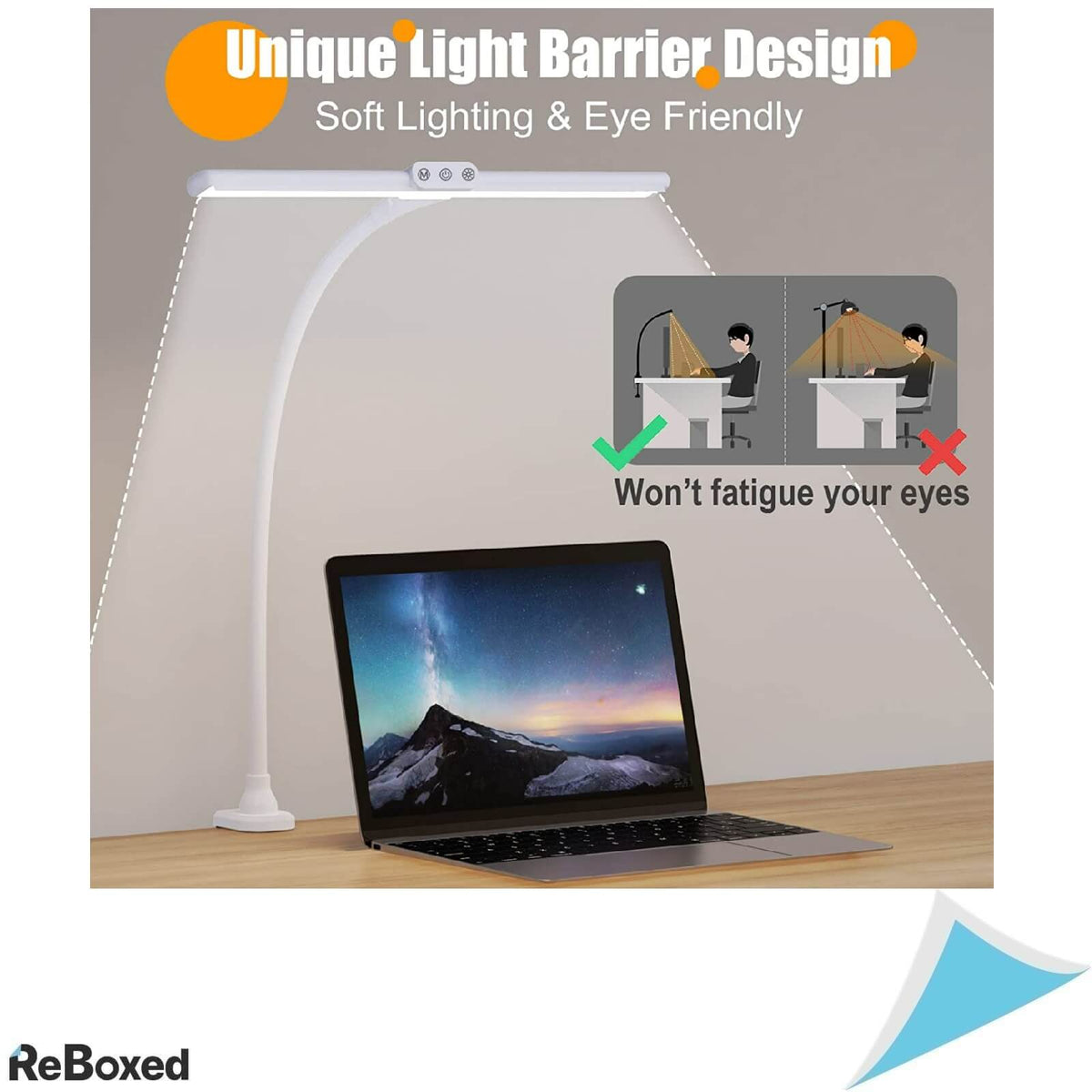 Lampa de Birou LED 9W cu Clema si Control Tactil 5 Temperaturi Culoare