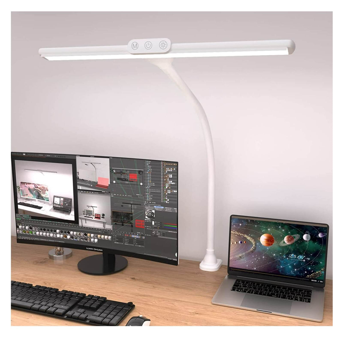 Lampa de Birou LED 9W cu Clema si Control Tactil 5 Temperaturi Culoare