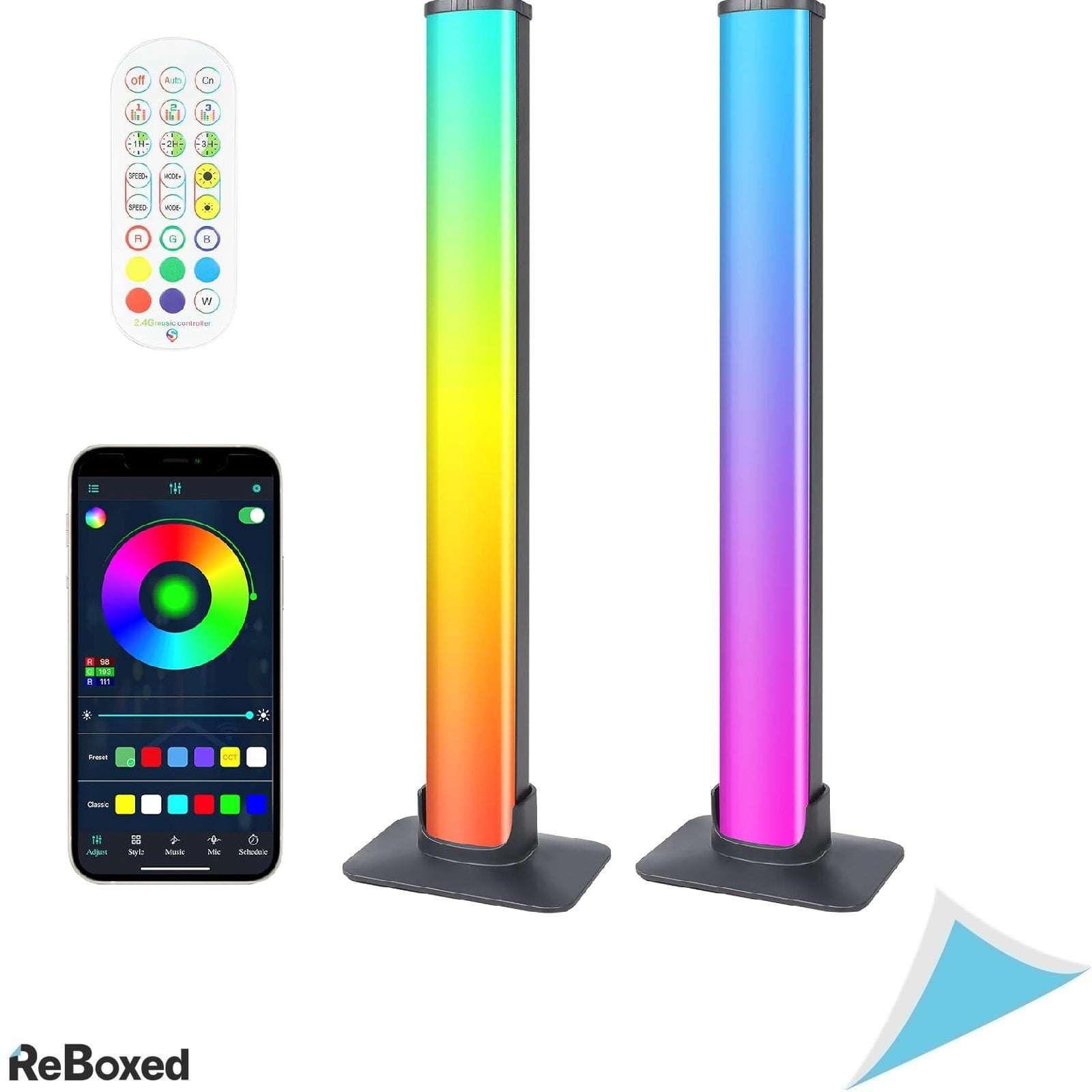 Set 2 Bare LED RGB Smart – Iluminare Ambientala cu Control prin Bluetooth si Sincronizare Muzica