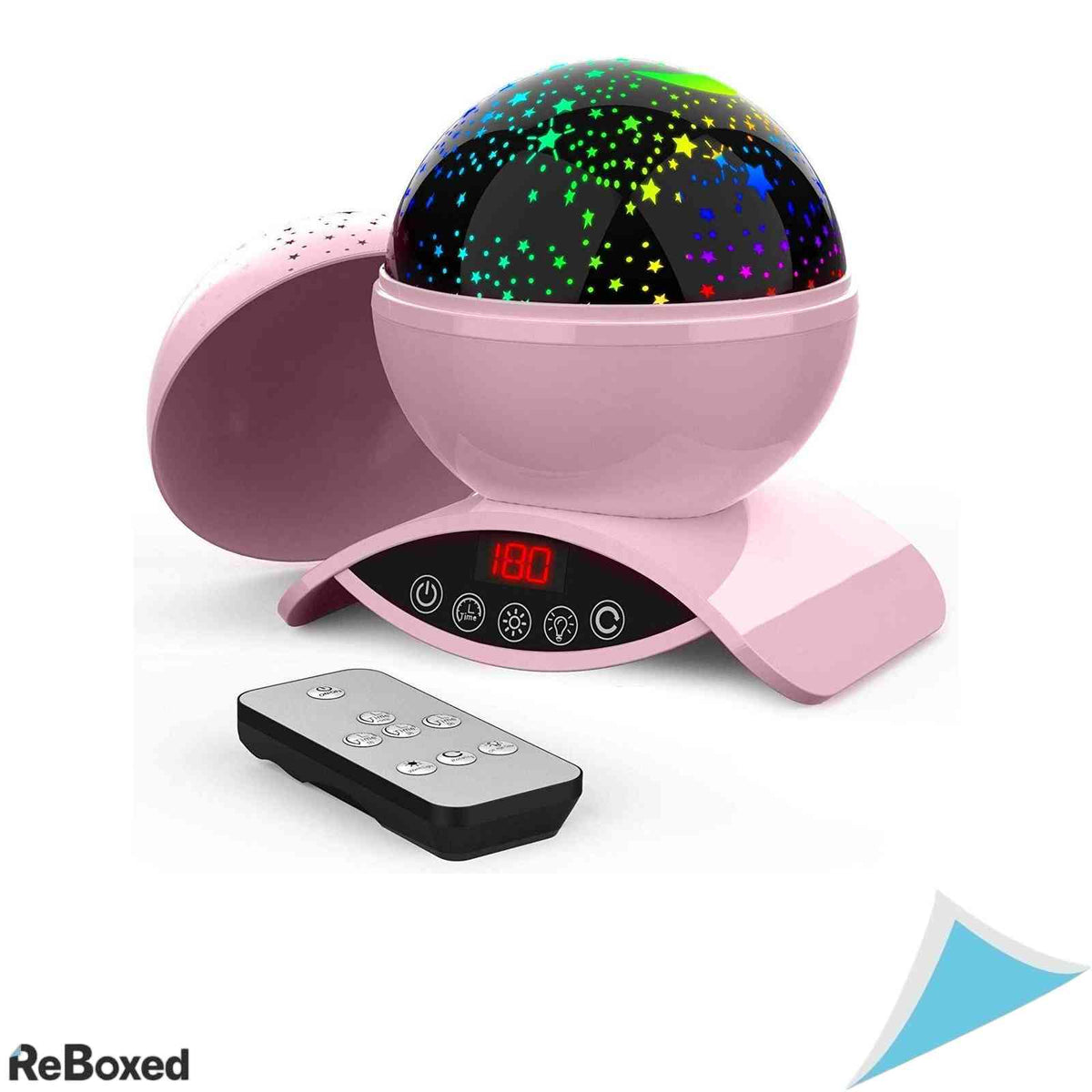 Lampa Proiector Cer Stelat Amouhom cu Telecomanda Baterie 1200mAh Rotire 360 Grade si Timer