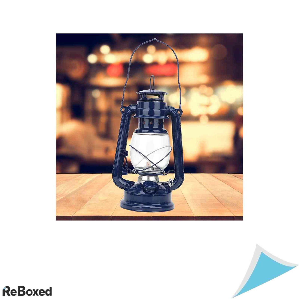 Lampa Retro cu Gaz si Petrol nobrands Din Fier Stil Vintage 25cm Albastru
