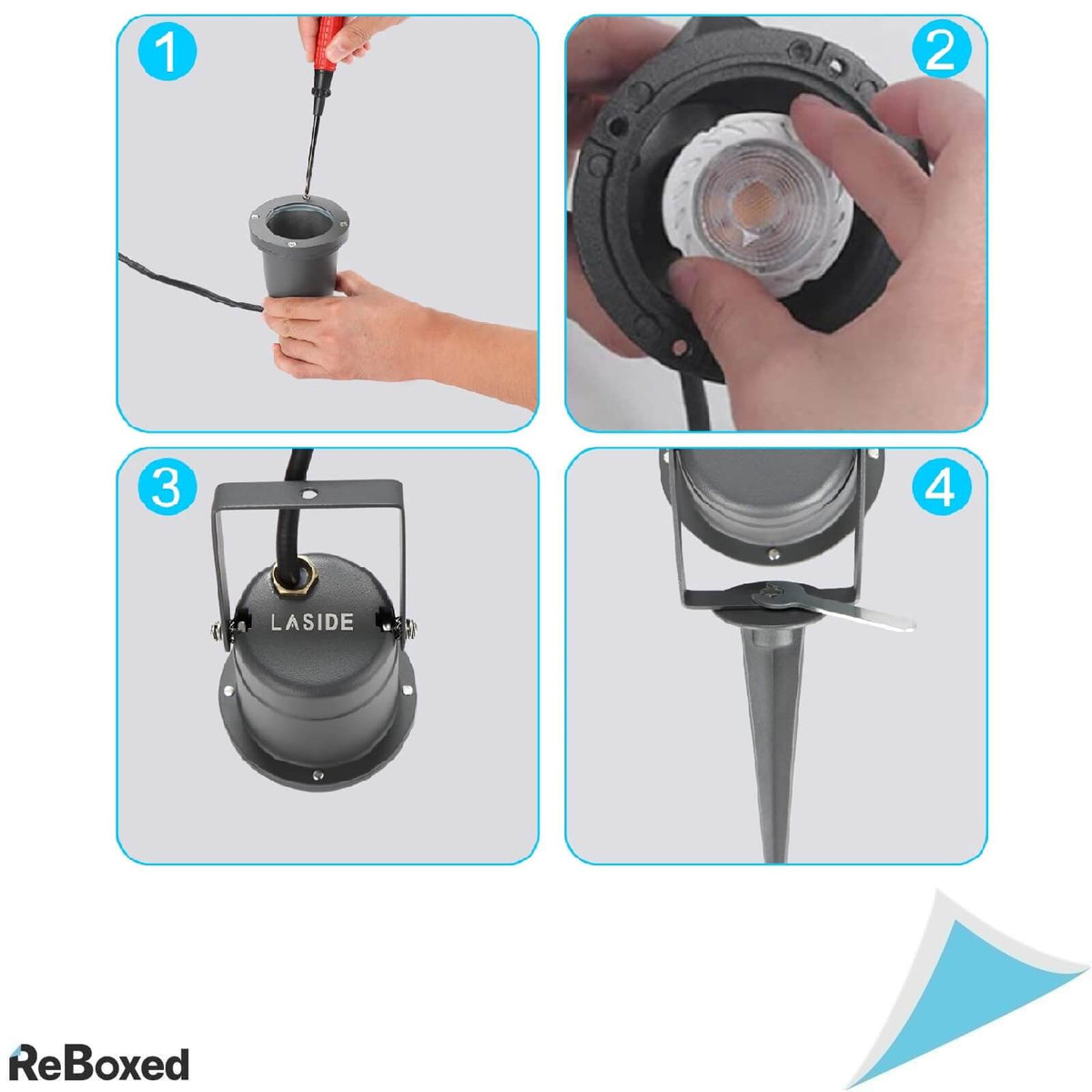 LASIDE Set 2 Spoturi de Gradina IP65 GU10 Antracit