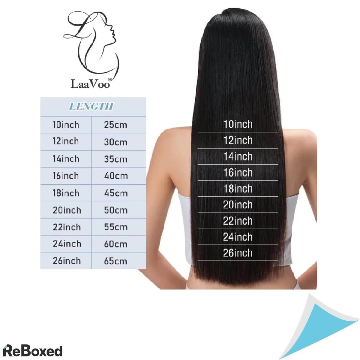 LaVoo Remy Double Weft Extensii de Par Natural 30cm Maro inchis