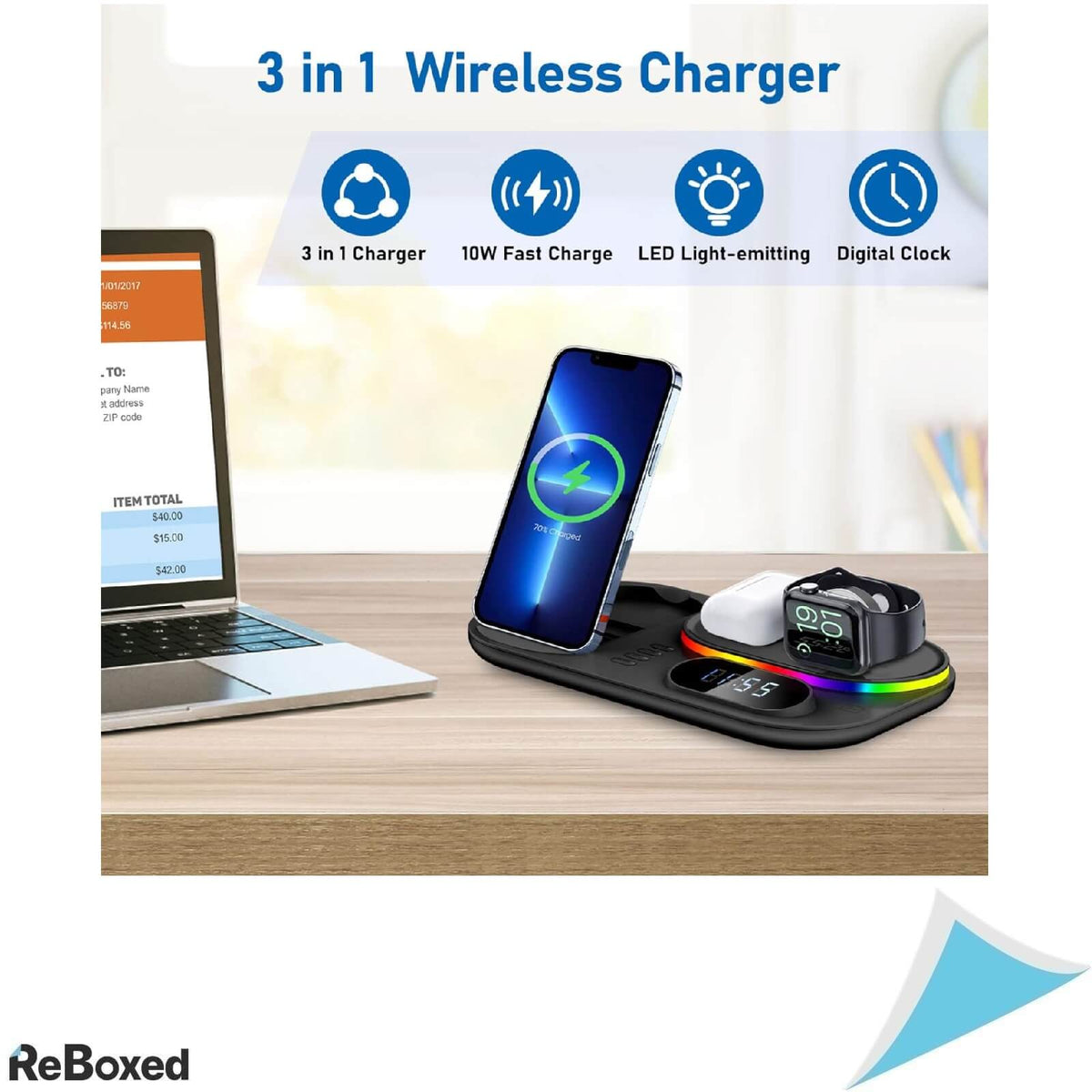 LC.IMEEKE Statie Incarcare Wireless 3-in-1 QI