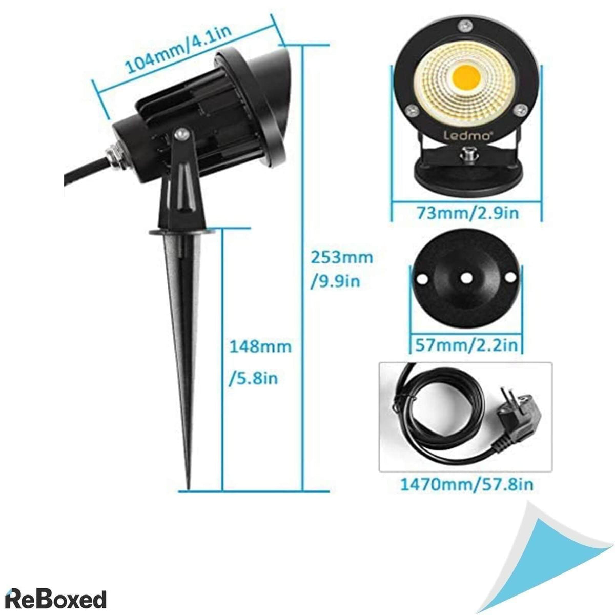 Ledmo Set 4 Lampi de gradina LED 9W 3000K 900lm IP65