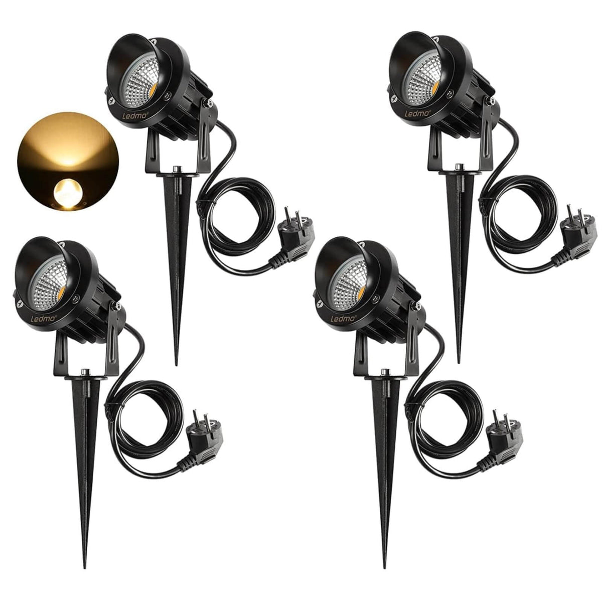 Ledmo Set 4 Lampi de gradina LED 9W 3000K 900lm IP65