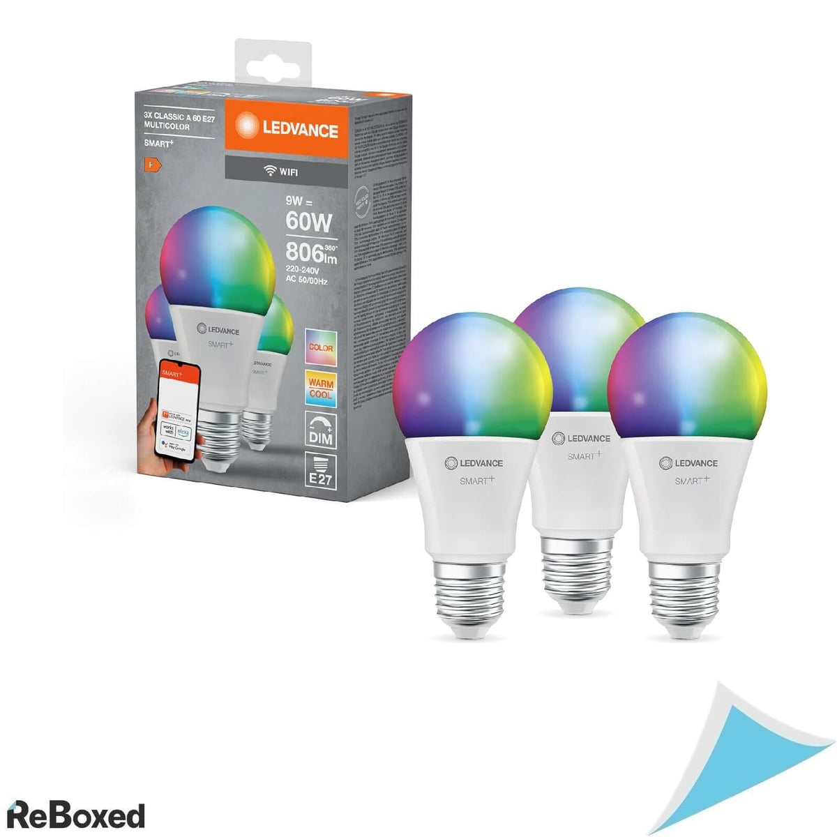 Ledvance Smart WiFi Set 3 Becuri LED 9W 806lm