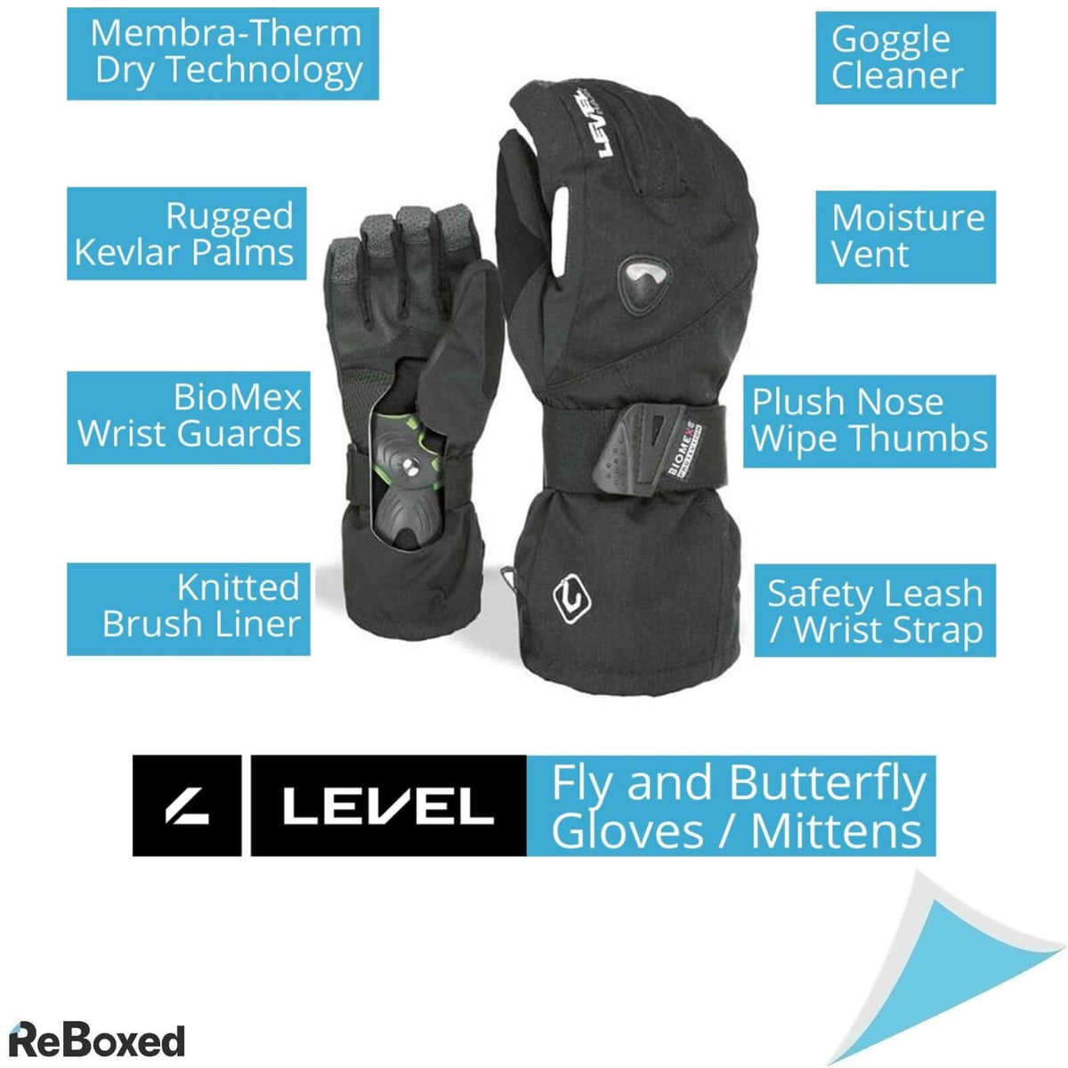 Level Fly Black Manusi cu Protectie la Incheietura 7 S