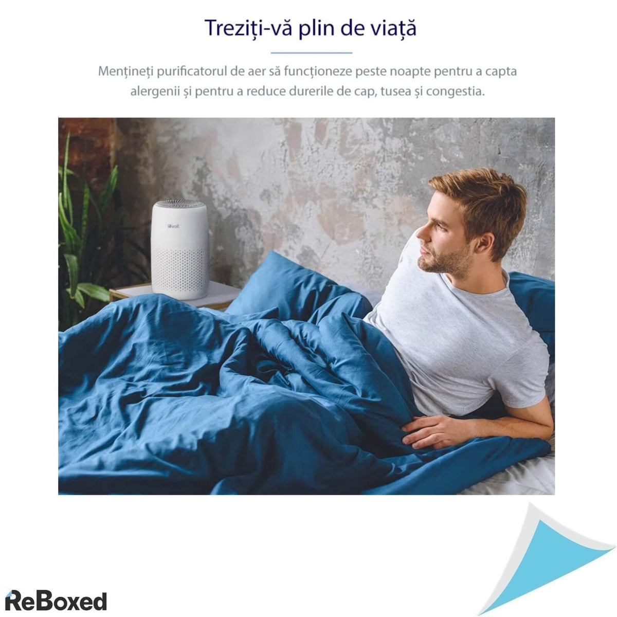 Levoit Core Mini Purificator de Aer Filtru 3 in 1 HEPA TouchScreen