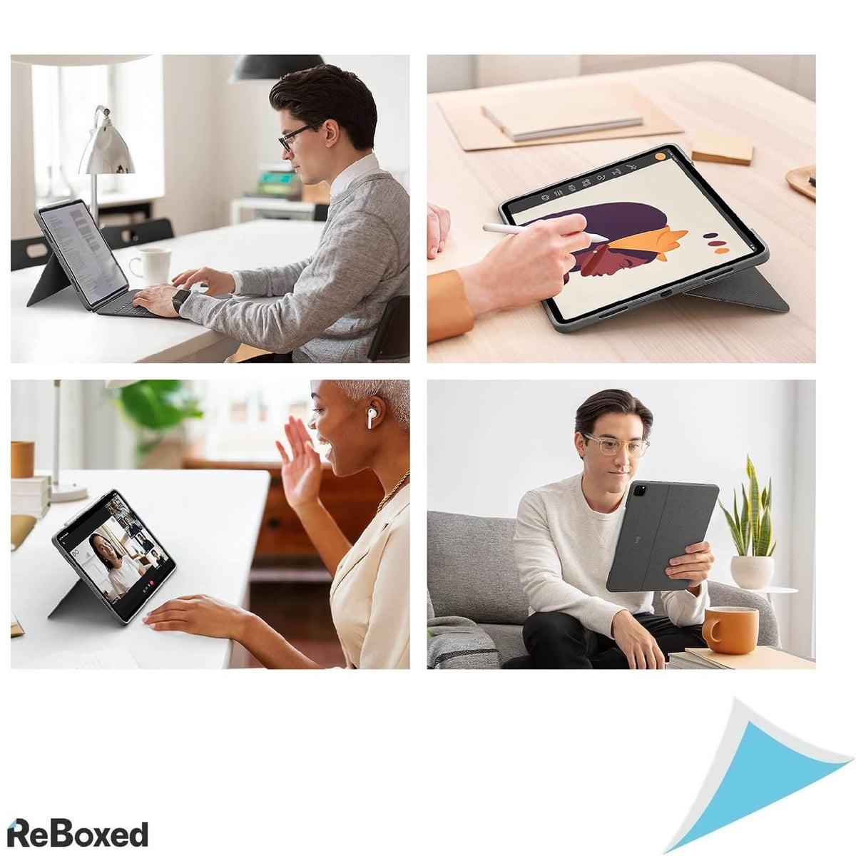 Logitech Combo Touch Husa Tastatura IPad Pro 12.9&quot; 5th Gen Gri