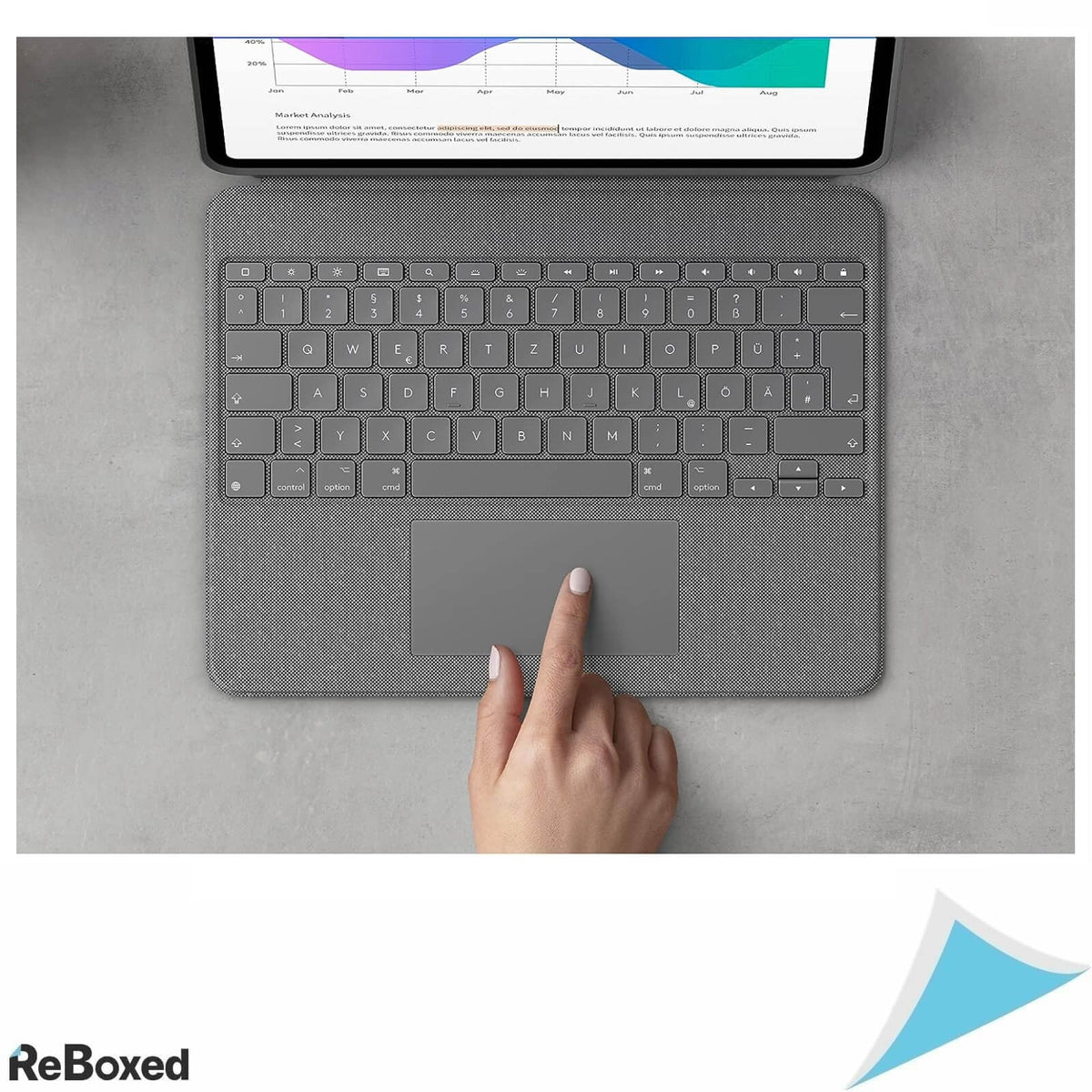 Logitech Combo Touch Husa Tastatura IPad Pro 12.9&quot; 5th Gen Gri