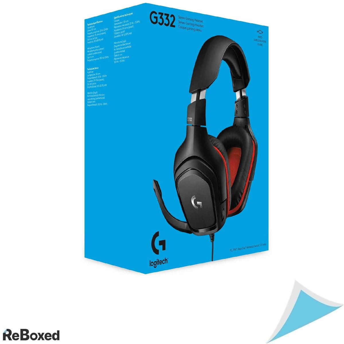 Logitech G332 Casti Gaming Stereo cu Fir Negru/Rosu