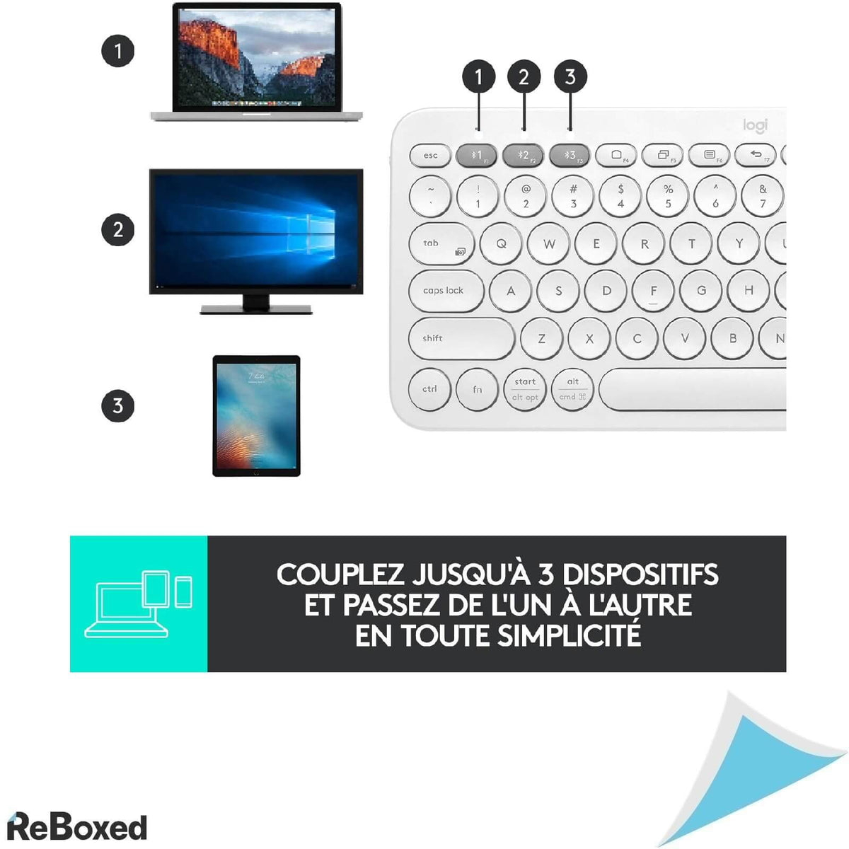 Logitech K380 Tastatura  Bluetooth Layout Francez AZERTY