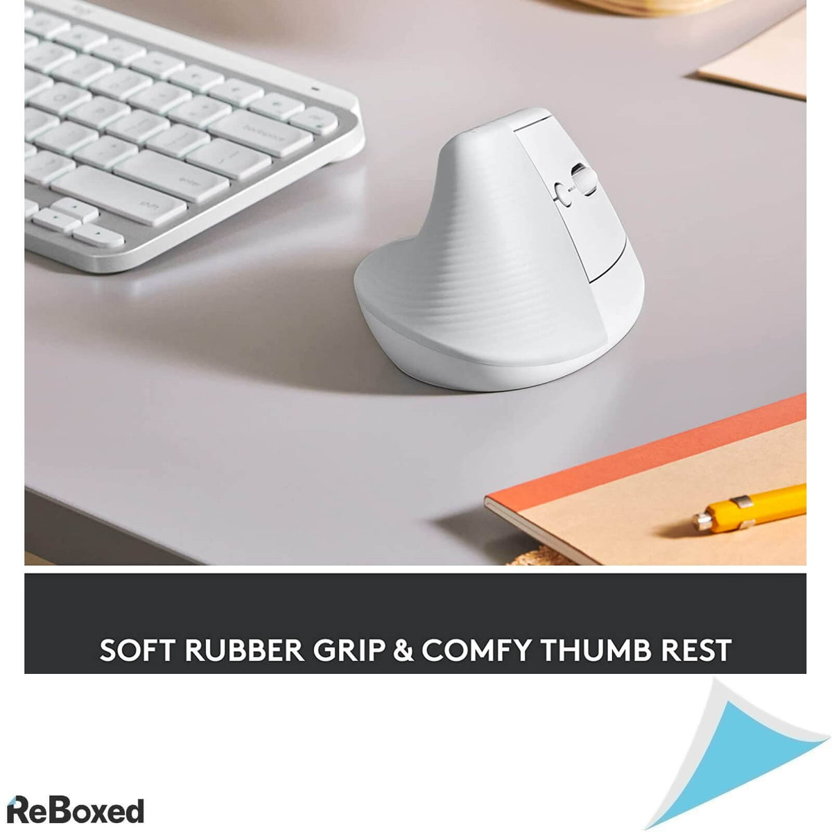 Logitech LIFT Mouse Wireless Vertical 4000dpi Bluetooth Alb