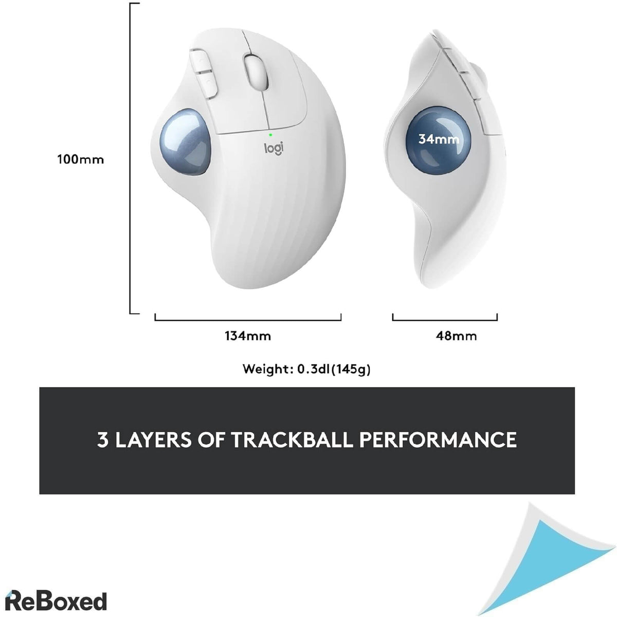 Logitech M575 Mouse Ergonomic Trackball Wireless