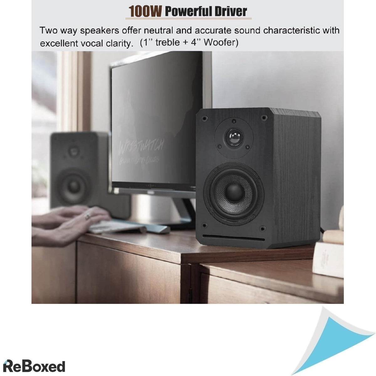 LONPOO Sistem Stereo HiFi 100W RMS Bluetooth