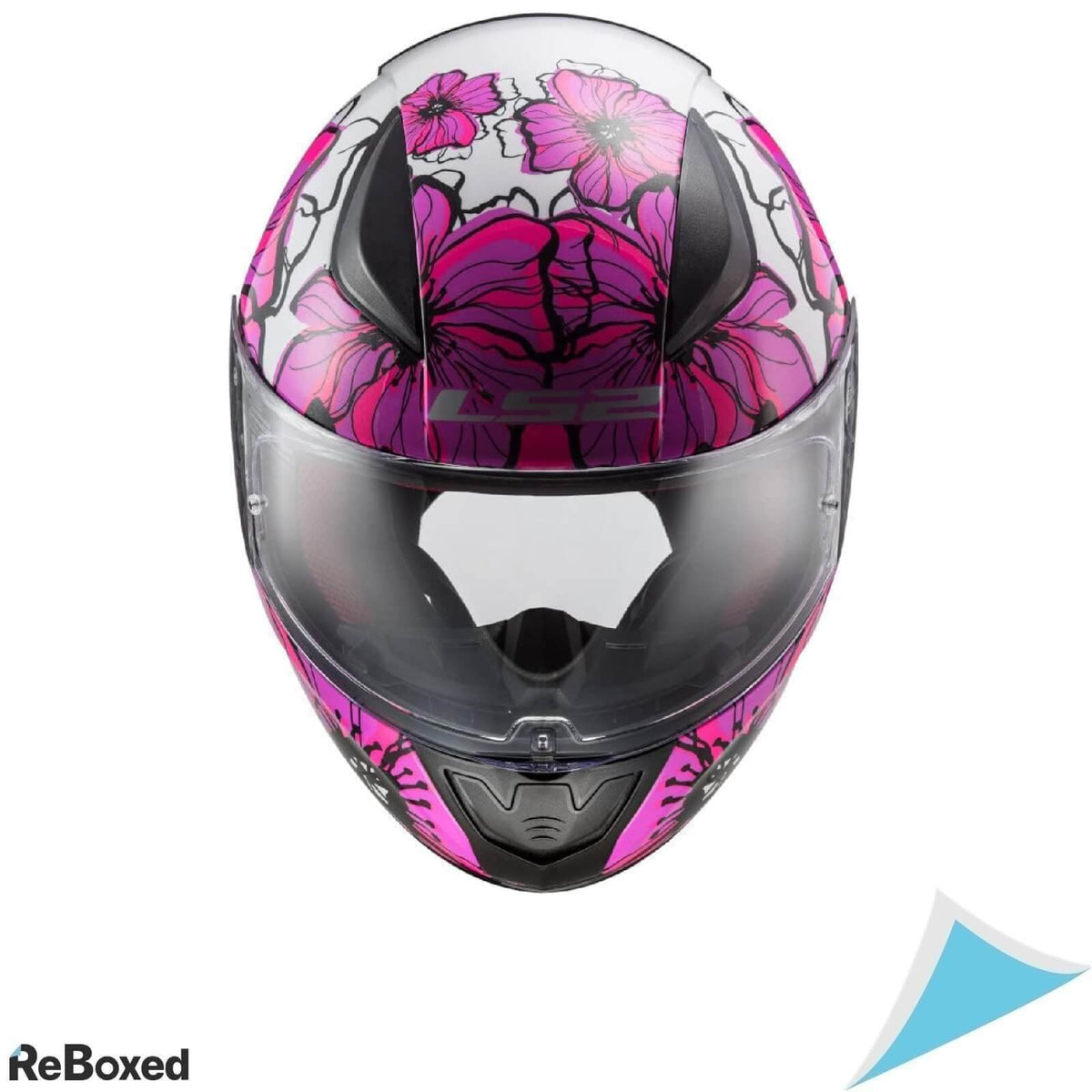 LS2 Rapid Poppies Casca Moto Integrala Marimea L Roz