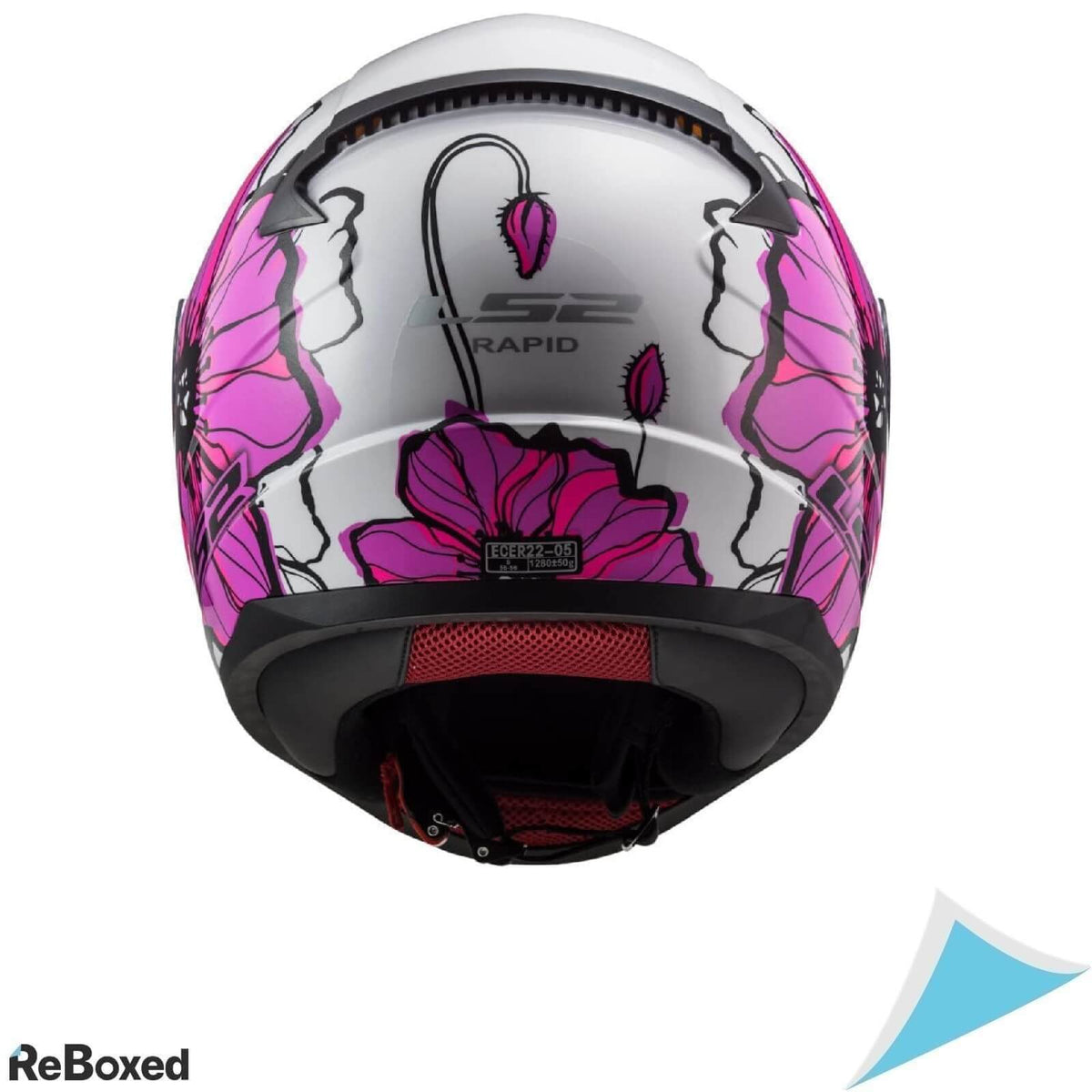 LS2 Rapid Poppies Casca Moto Integrala Marimea L Roz