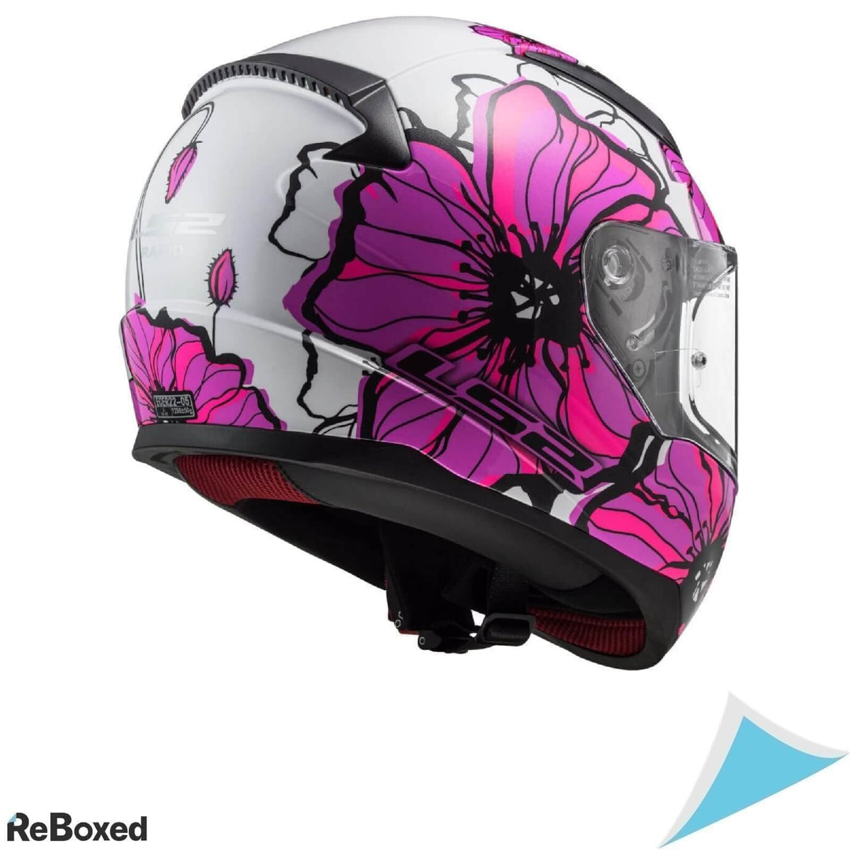 LS2 Rapid Poppies Casca Moto Integrala Marimea L Roz