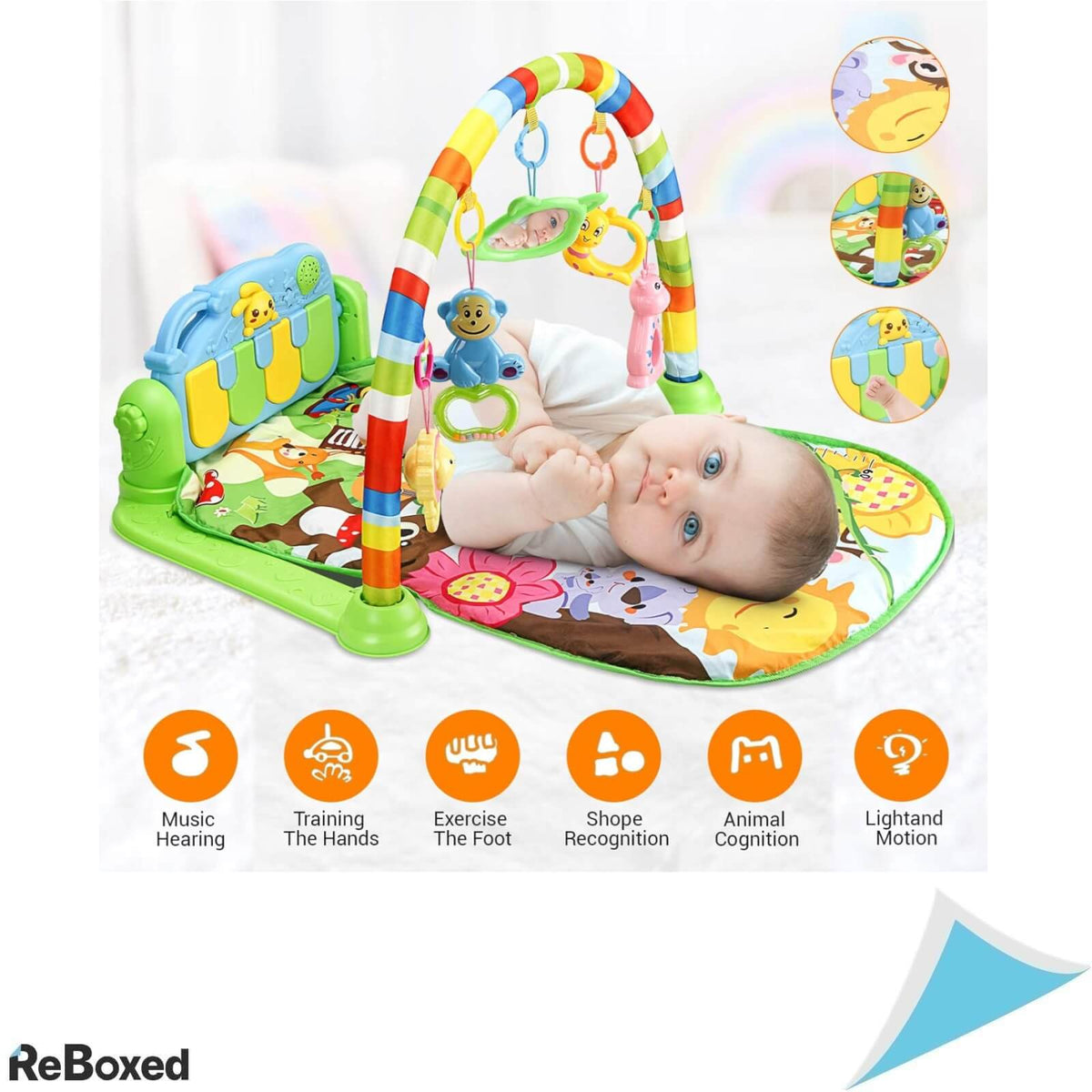 LuChild Gym Baby Piano Covoras de Joaca pentru Bebelusi