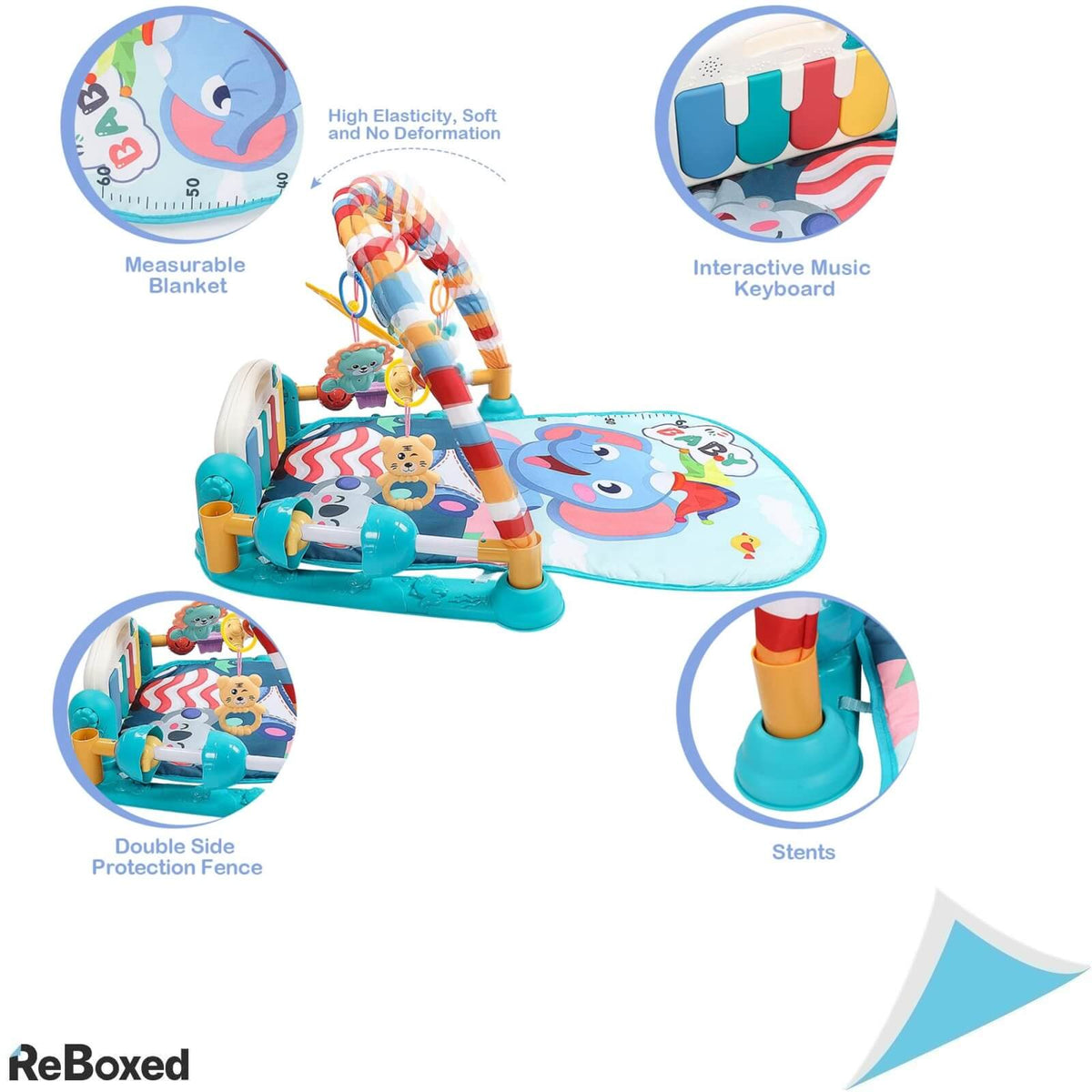 Luchild Kick and Play Piano Covoras de Joaca pentru Bebelusi