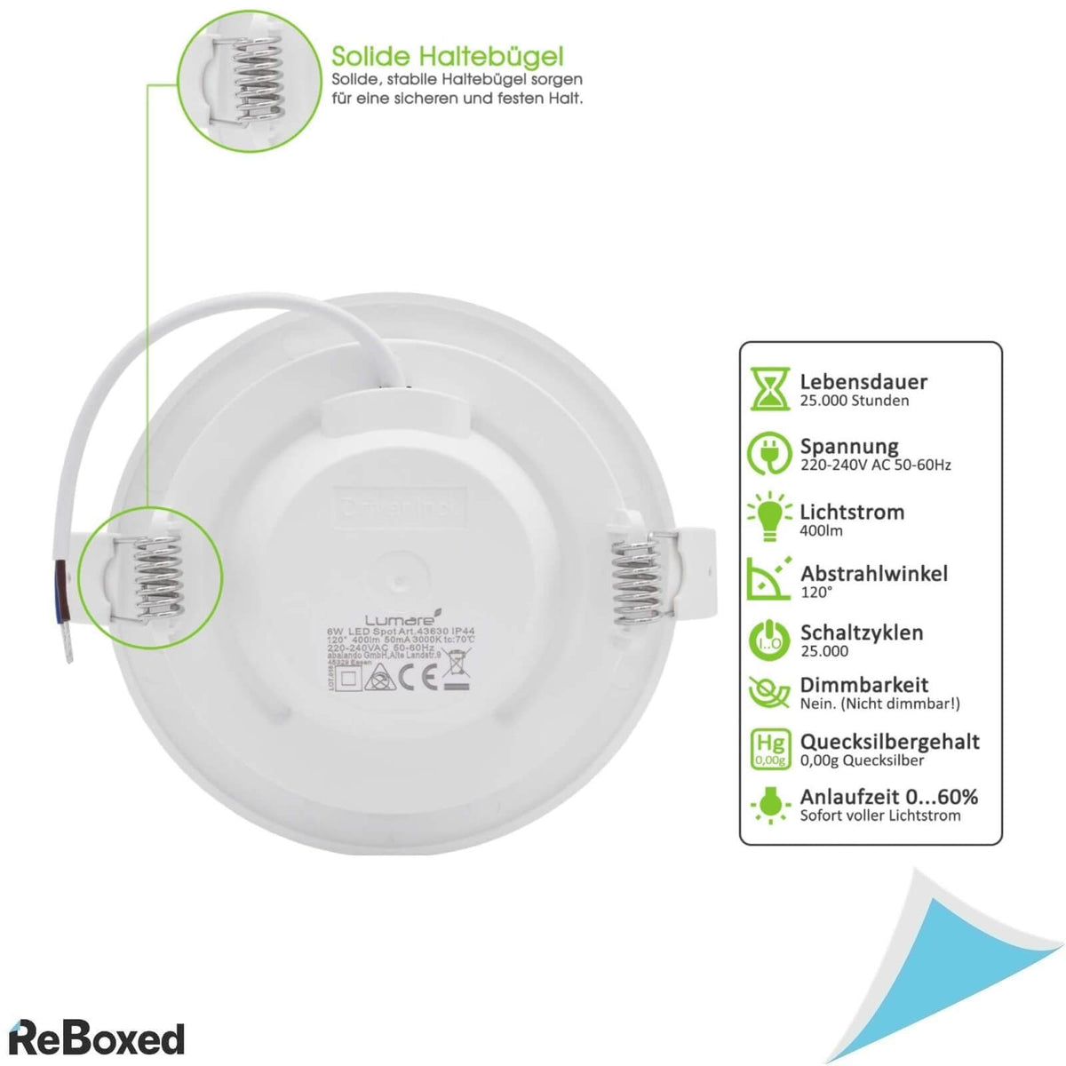 Lumare Set 6 Corpuri LED Slim pentru Tavan 400lm 6W 230V Alb