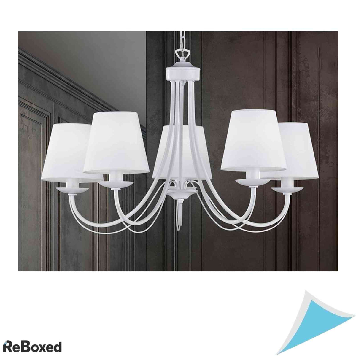 Lustra Suspendata TRIO Lighting Cortez 5 Bratule E14 28W 66x150cm Alb