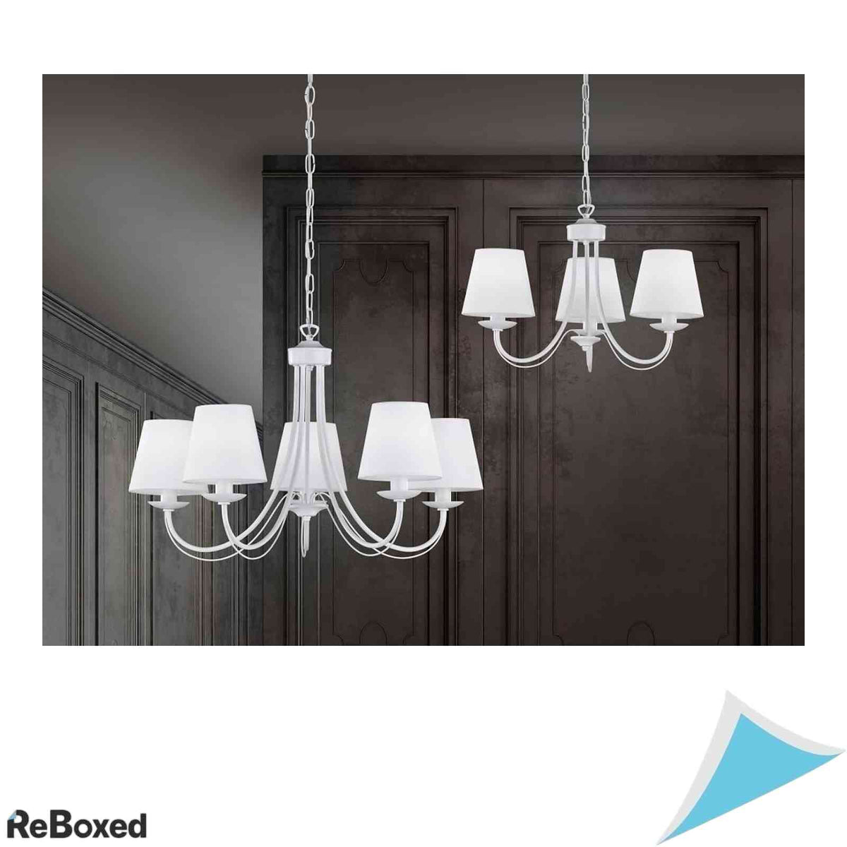 Lustra Suspendata TRIO Lighting Cortez 5 Bratule E14 28W 66x150cm Alb