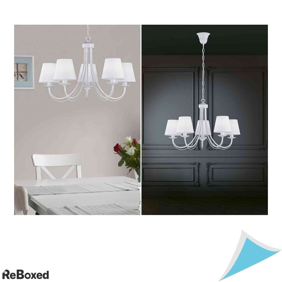 Lustra Suspendata TRIO Lighting Cortez 5 Bratule E14 28W 66x150cm Alb