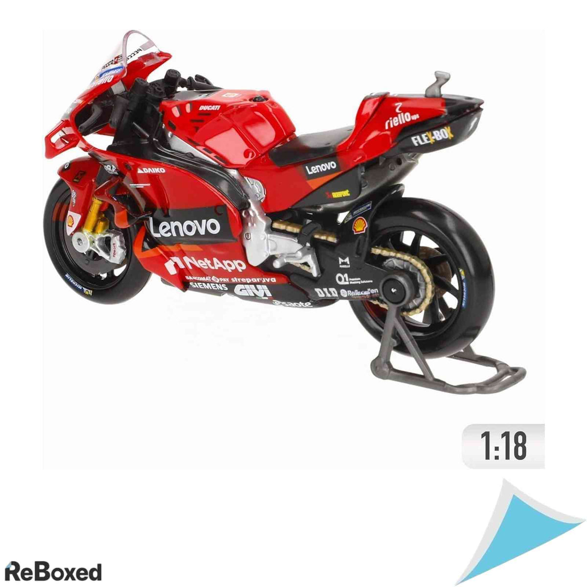 Macheta Motocicleta Maisto Ducati Lenovo Team 2022 Bagnaia #63, Scara 1:18