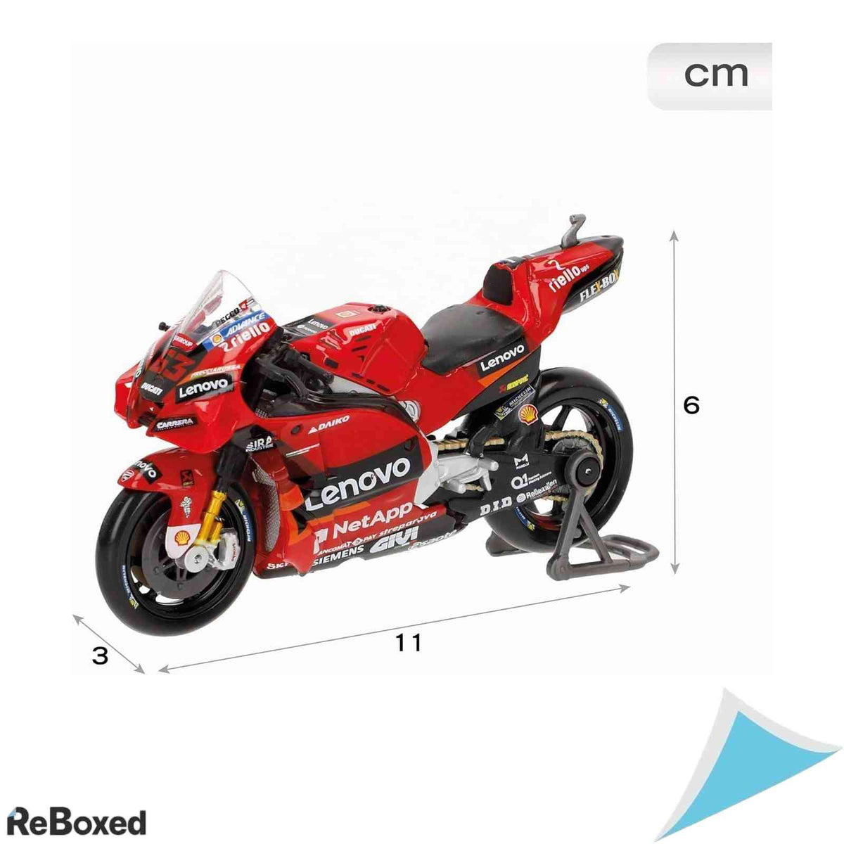 Macheta Motocicleta Maisto Ducati Lenovo Team 2022 Bagnaia #63, Scara 1:18