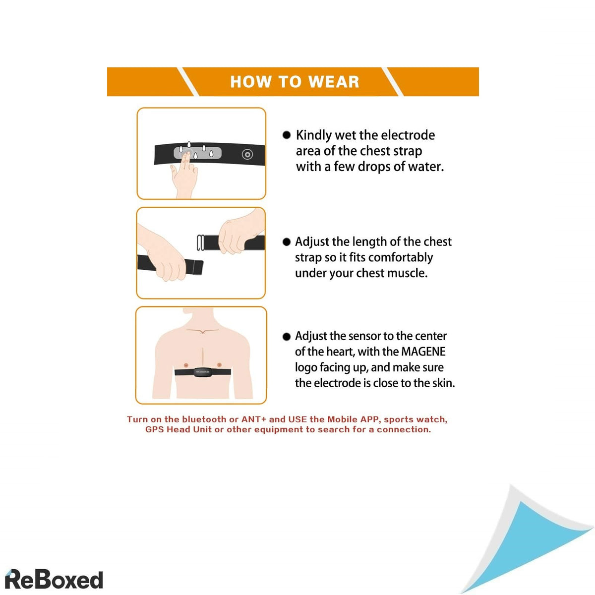 Magene H64 – Senzor ritm cardiac cu curea piept bluetooth